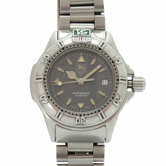 TAG Heuer Professional 200m WF1411-0 Stainless Steel Grey Quartz Watch 0555TA... - Picture 1 of 9